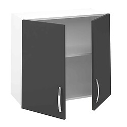 Pegane Meuble haut de cuisine 2 portes - Gris
