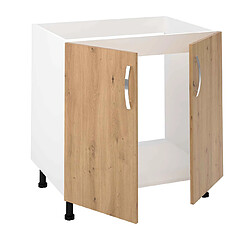 Pegane Meuble bas de cuisine pour évier - Chêne Albar