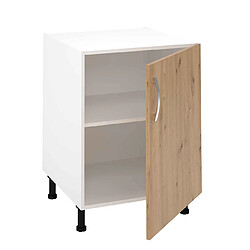 Pegane Meuble Bas de Cuisine - Chêne Albar