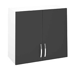 Pegane Meuble haut de cuisine 2 portes - Gris