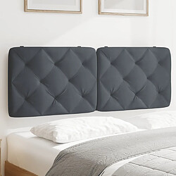 vidaXL Coussin de tête de lit gris foncé 120 cm velours