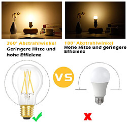 Zmh Ampoule LED Edison A60 E27