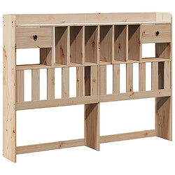 vidaXL Tête de lit avec rangement 140 cm bois massif de pin