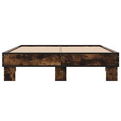 Acheter vidaXL Cadre de lit sans matelas chêne fumé 140x200 cm