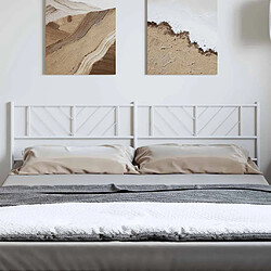 vidaXL Tête de lit de remplacement métal blanc 193 cm