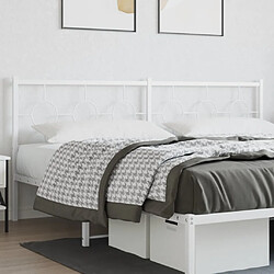 vidaXL Tête de lit métal blanc 193 cm 