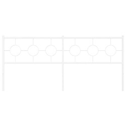 Avis vidaXL Tête de lit métal blanc 193 cm