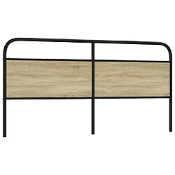 vidaXL Tête de lit de remplacement chêne sonoma 180 cm acier et bois d'ingénierie