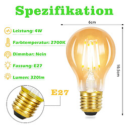 Zmh Ampoule LED vintage E27