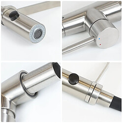 Avis ZMH Kitchen Tap Black - Robinetterie avec douchette orientable à 360° cuisine
