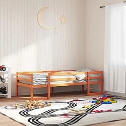 vidaXL Cadre de lit pour enfants sans matelas cire marron 90x200 cm