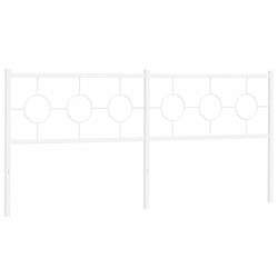 Acheter vidaXL Tête de lit métal blanc 193 cm