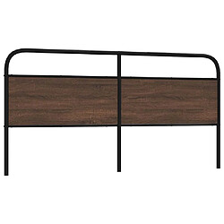 vidaXL Tête de lit de remplacement chêne marron 190 cm acier et bois d'ingénierie