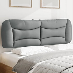 vidaXL Coussin de tête de lit Hvar gris clair 160 cm tissu