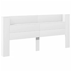 Acheter vidaXL Armoire tête de lit avec LED blanc 220x16,5x103,5 cm