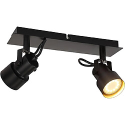 ZMH Plafonnier Vintage Noir GU10 - Lampe de Cuisine et Salon Pivotante