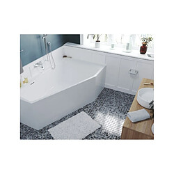 Baignoire d'angle acrylique RIHO RETHINK SPACE S 160x75 cm-Blanc-Gauche-Blanc--