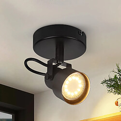 ZMH Plafonnier Vintage Noir GU10 - Lampe de Cuisine et Salon avec Orientation Pivotante