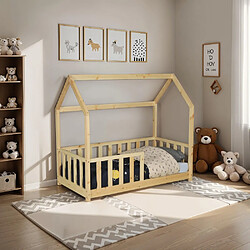 LE QUAI DES AFFAIRES Lit cabane Kiwi 70x140 cm avec matelas