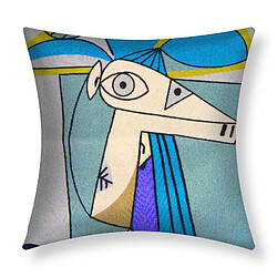 Avizar Lot de 2 housses coussin brodées - Art Aquarel-45x45cm