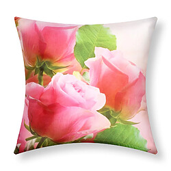 Avizar Lot de 2 Housses de Coussin 40x40 cm Motif Bouquet de Rose