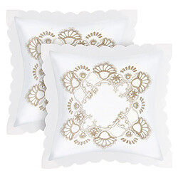 Avizar Lot de 2 Housses de Coussin Brodées Motif 40x40 cm