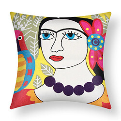 Avizar Lot de 2 Housses de Coussin Brodées Art Saphira 45x45 cm