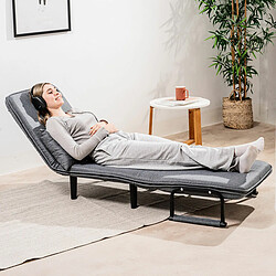 Innovagoods Fauteuil canapé-lit 4 en 1 - Gris pas cher