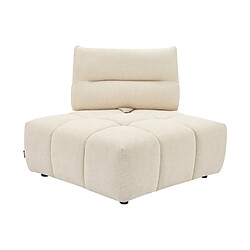 Vente-Unique Fauteuil d'angle dossier avance-recule en tissu texturé beige APOLIU