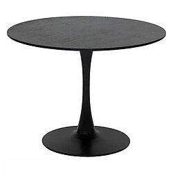 Pegane Table à manger ronde - Noir