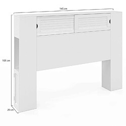 Acheter Idmarket TETE DE LIT 145 CM BLANC
