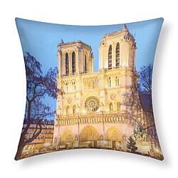Avizar Lot de 2 Housses de Coussin Motif Notre Dame de Paris 40x40 cm