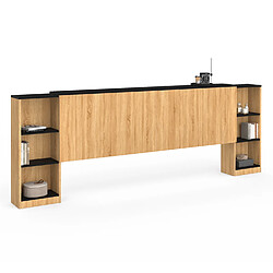 Idmarket TDL EXT 140/160 CM NOIR BOIS