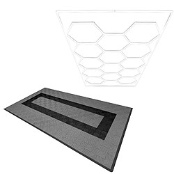 Monstershop Carrelage Ventilé + LED 90 Gris/30 Noir