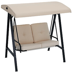 YODOLLA Balancelle de jardin 2 places - Beige