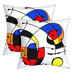 Avizar Lot de 2 Housses de Coussin Brodées Art Celesta