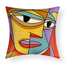 AVIZAR Lot de 2 Housses de Coussin - Art Safina Brodé
