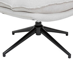 Pegane Fauteuil pivotant en lin - Beige