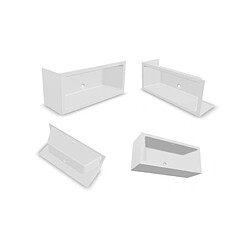 Baignoire RIHO RETHINK CUBIC Plug&Play 160x70 cm-Blanc-Droite-Blanc--