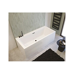 Baignoire RIHO RETHINK CUBIC Plug&Play Back2Wall 160x70 cm-Blanc-Blanc--