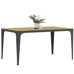Idmarket market Table à manger rectangle NELLY 150 cm - Bois et Noir