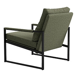 Moloo SCOTT-Fauteuil en tisssu SoftCellar Sauge et métal noir