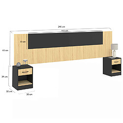 Idmarket TDL + CHEVETS 140/180 CM pas cher