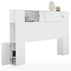 Idmarket TETE DE LIT 145 CM BLANC