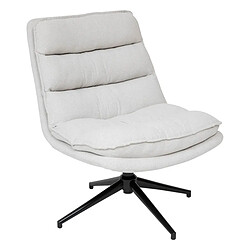 Pegane Fauteuil pivotant en lin - Beige