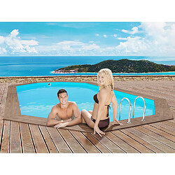 HABITAT ET JARDIN Piscine Bois Rio 130 5.60x3.70x1.39 m