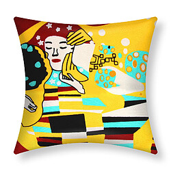 Avizar Lot de 2 Housses de Coussin Brodées Art Stellia 45x45 cm