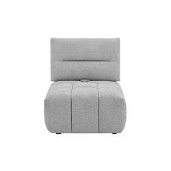 Vente-Unique Fauteuil dossier avance-recule en tissu texturé gris clair APOLIU