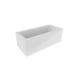 Baignoire RIHO RETHINK CUBIC Plug&Play Back2Wall 160x70 cm-Blanc-Blanc--