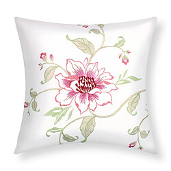 Avizar Lot de 2 Housses de Coussin 40x40 cm Brodée Fleur Unique